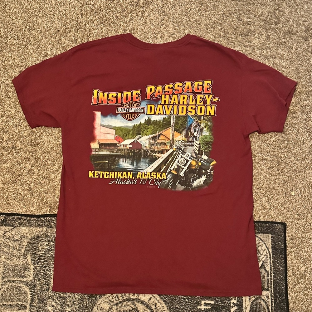 Harley-Davidson Men's Maroon Alaska Graphic Tee